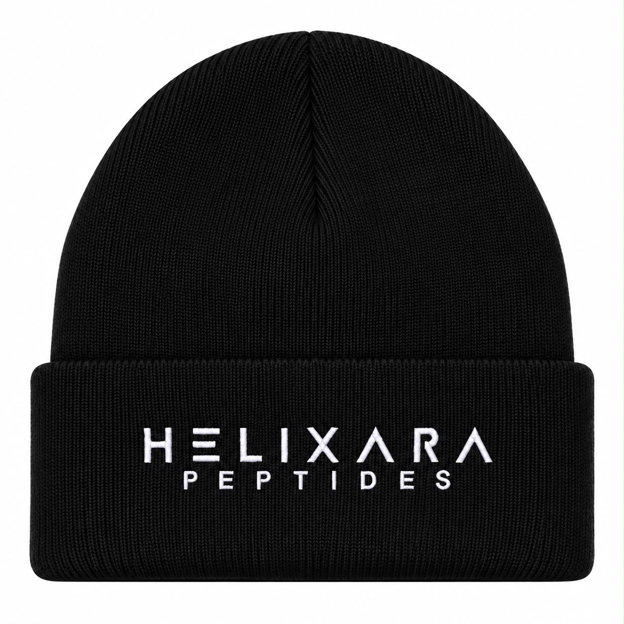 Helixara Embroided Beanie Hat - Black or Beige
