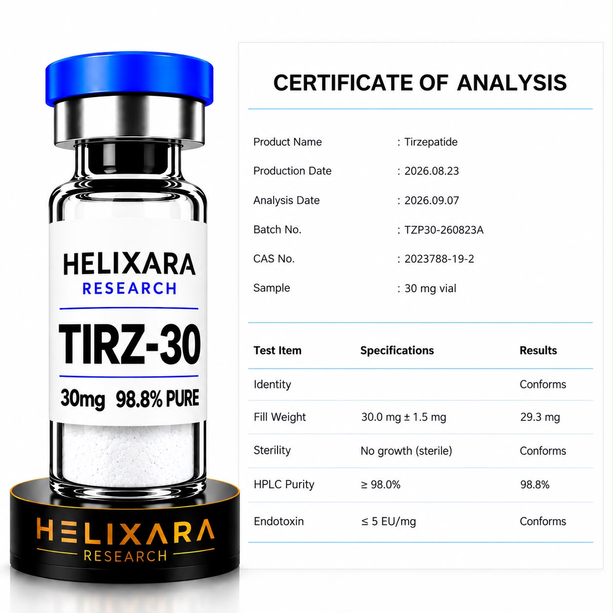 TIRZ 30mg Research Vial