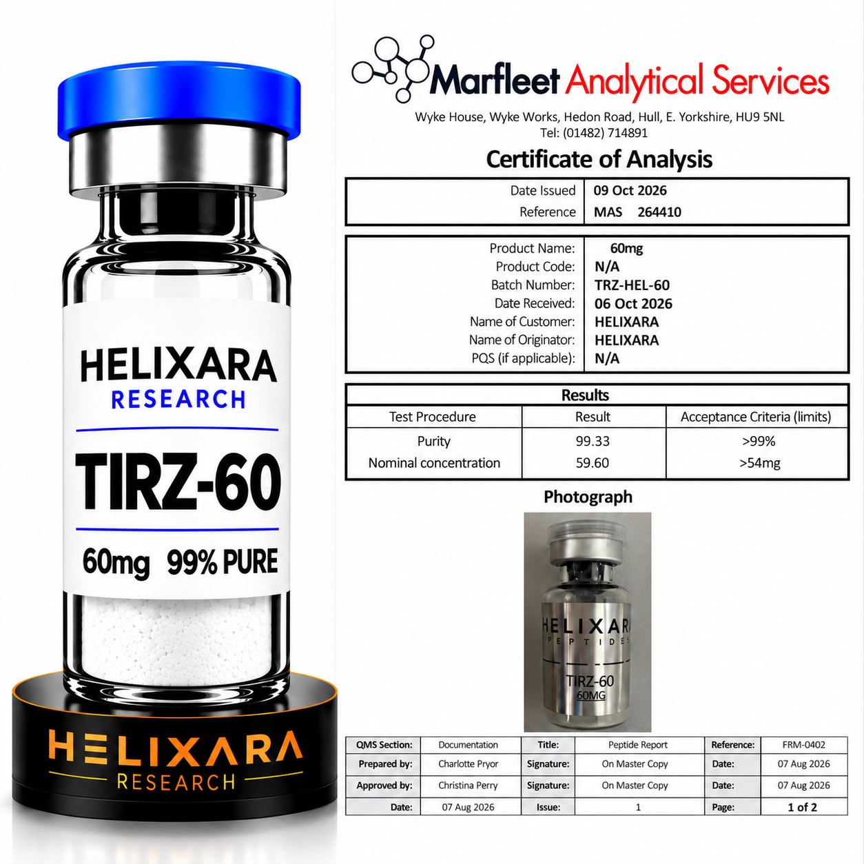 TIRZ 60mg Research Vial *UK TESTED*