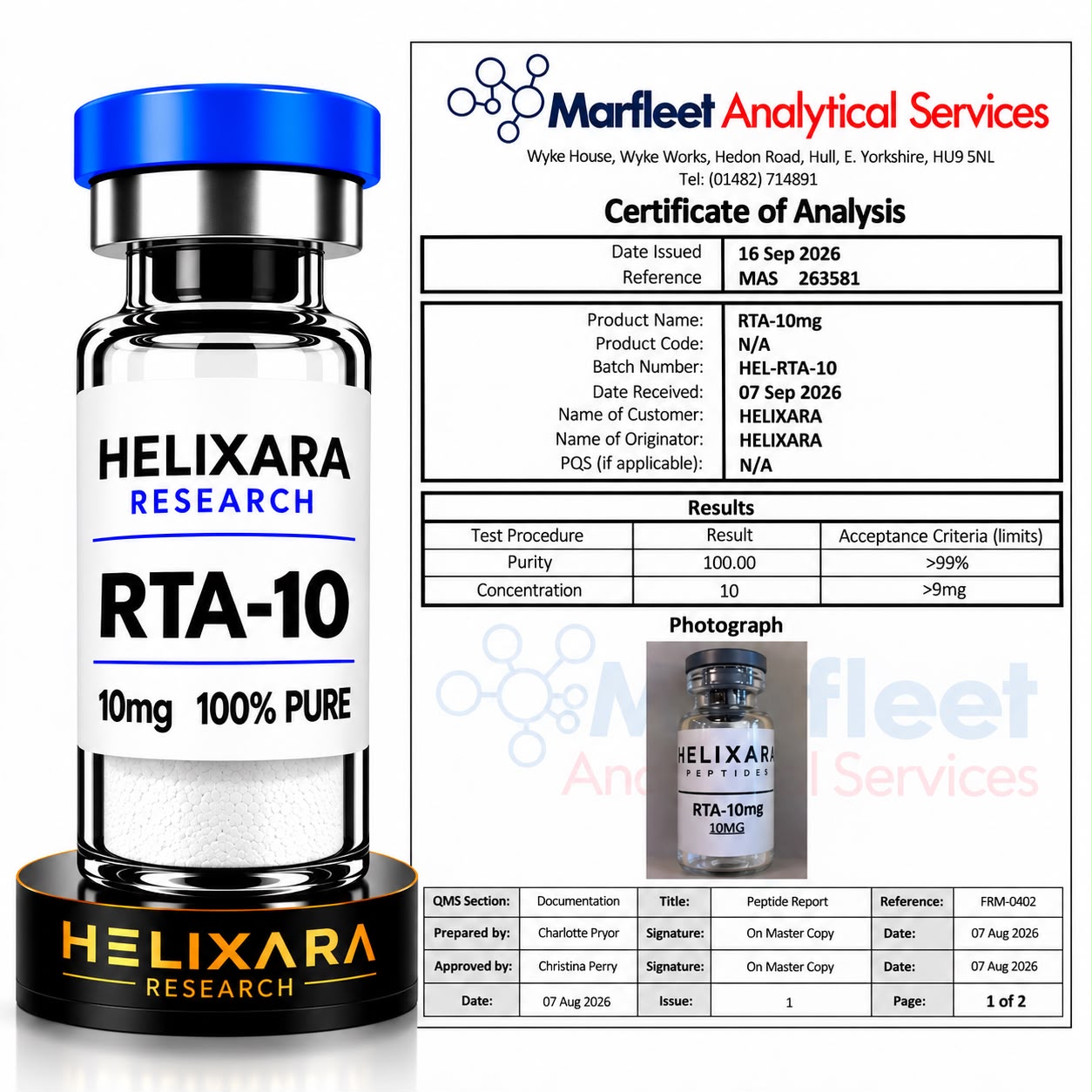 RETA 10mg Research Vial *UK TESTED* GLP3